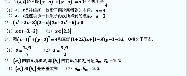 MBA数学真题