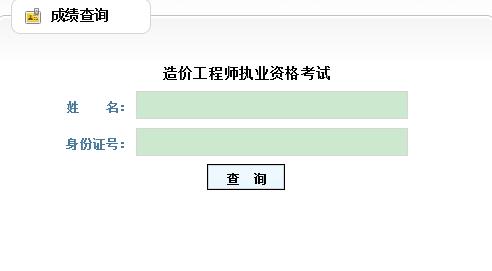 山东造价工程师考试成绩查询