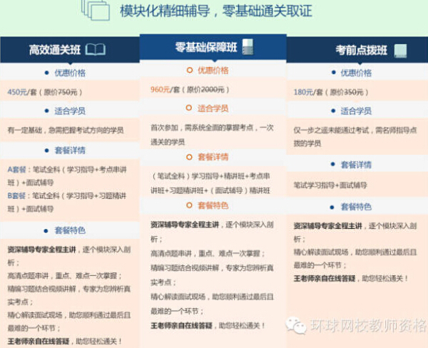 环球网校教师招聘辅导课程