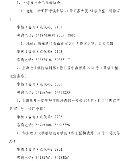 上海社会工作者现场审核地址
